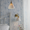 Ceramiczna lampa wisząca Hadano HAD0140-09 mosiądz biały