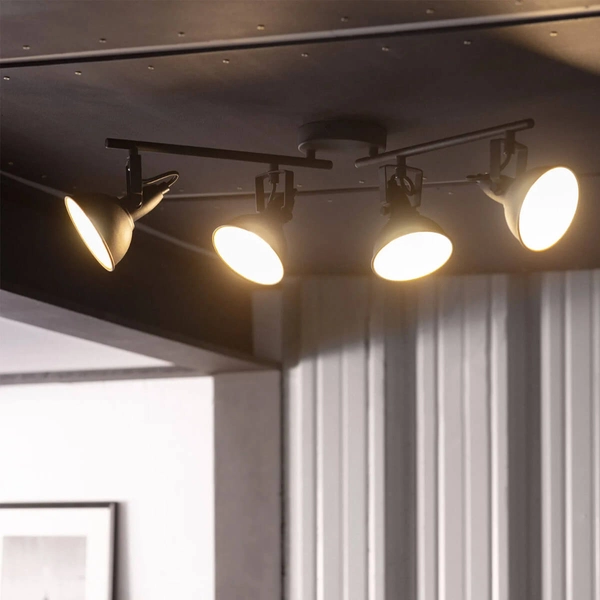 Wielopunktowa lampa sufitowa Retro ABR-RRO-C-4XE14 Abruzzo czarny złoty