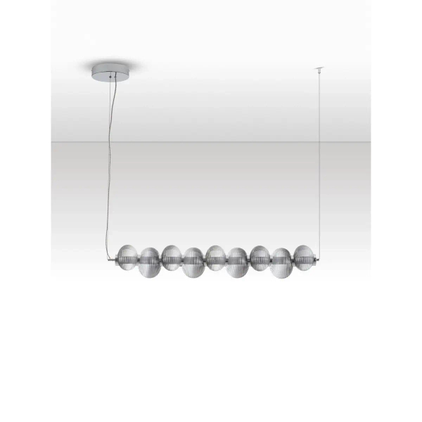 Wisząca lampa do jadalni TANVERA LE45209 LED 30W 3000K szklana szara