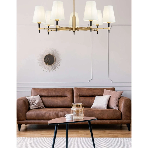 LAMPA sufitowa ZARAGOZA H001CL-07BS Maytoni abażurowa OPRAWA klasyczna mosiądz