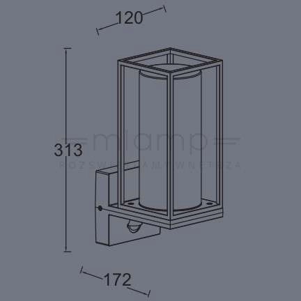 Elewacyjna LAMPA zewnętrzna FLAIR 5288802012 Lutec ścienna OPRAWA ogrodowa outdoor IP44 czarna przezroczysta