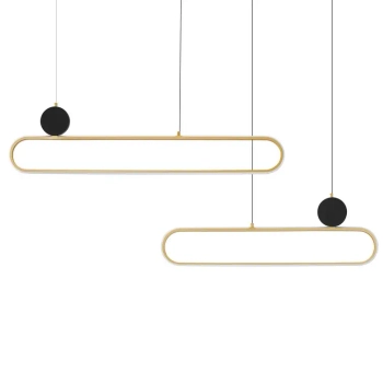 Nowoczesna lampa wisząca TURVIANO LE45490 LED 49W 3200 K złota czarna