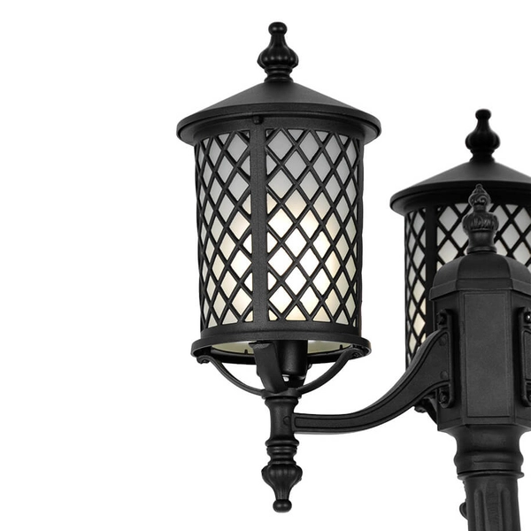 Lampa stojąca zewnętrzna Chicago K-8218 Kaja IP44 potrójna metalowa czarna