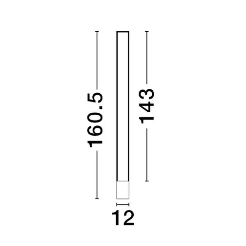 Tarasowy słupek z betonu DOMAIRA LE45292 LED 26W 3000K szary czarny