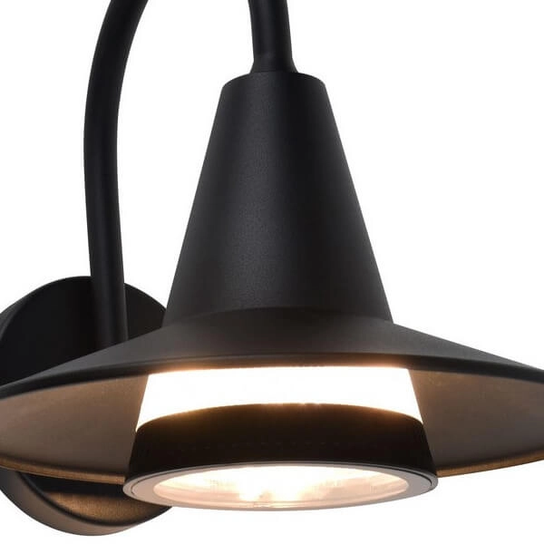 Tarasowa lampa ścienna SWAN 5213901012 kapuelusz metalowy czarny