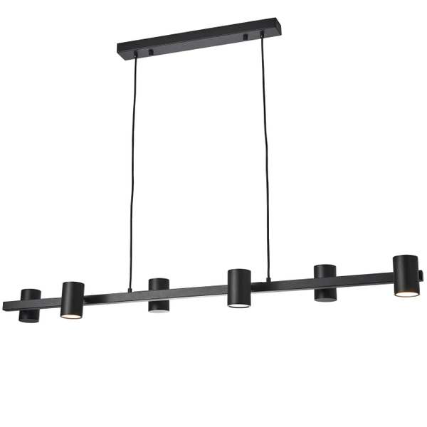 Wielopunktowa lampa wisząca Noe PL0111-BK Yaskr listwa do kuchni czarna