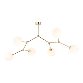 Lampa sufitowa molekułowa Fairy 3532 TK Lighting mleczne kule złota