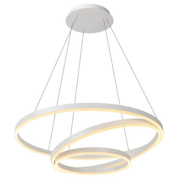 Lampa zwis TRINITI 46402/99/31 Lucide LED 136W 3000K pierścienie biała
