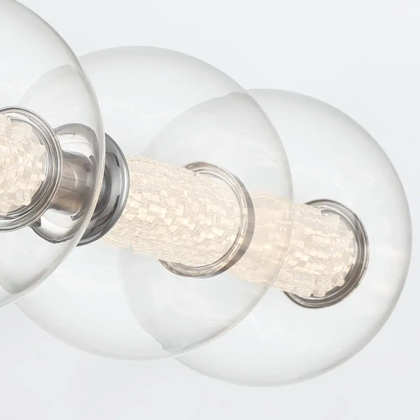 Szklany kinkiet Atomo QN-ATOMO-4W-PC LED 18,5W 3000K IP44 kule srebrny