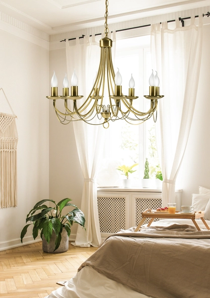 Wisząca lampa pałacowa MUZA 38-69187 metalowa zwis na łańcuchu patyna