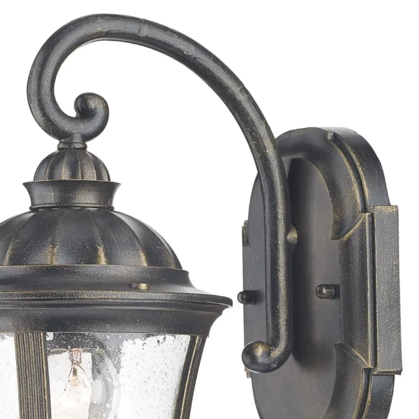 Zewnętrzny kinkiet na ścianę Johnson JOH1635 szklany IP44 czarny