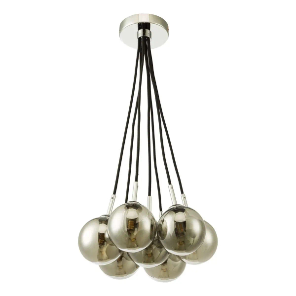Zwisająca lampa kulista Elpis ELP342-01 bubble przydymione chrom