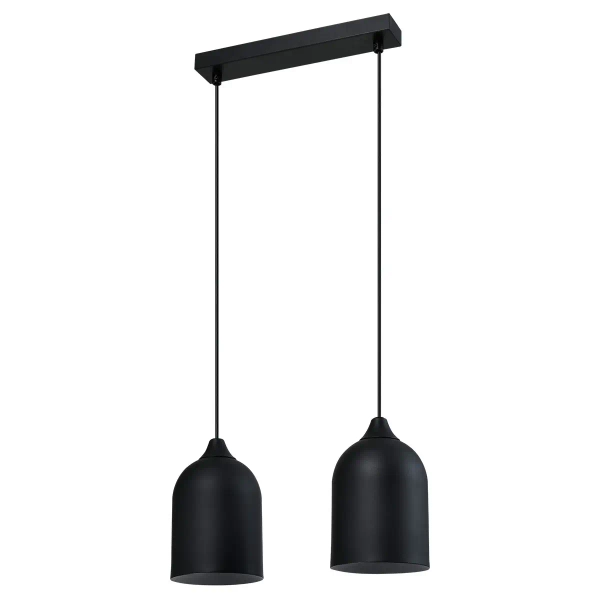 Podwójna wisząca lampa Nilo LP-0110/2L BK nad stół czarny