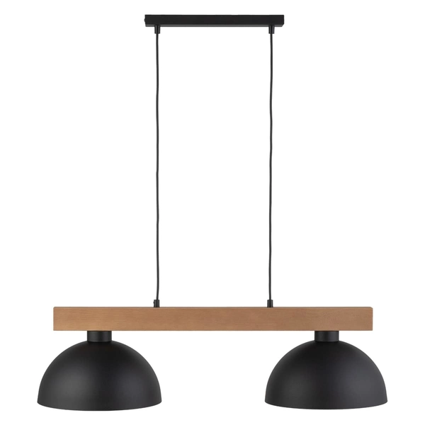 Podwójna lampa zwisająca rustykalna Oslo 4711 TK Lighting drewniana czarna