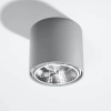 Sufitowa LAMPA downlight SL.0696 natynkowa OPRAWA tuba metalowa szara