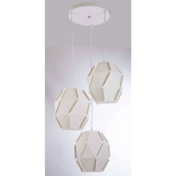 LAMPA wisząca VEN W-P 0196/3 WT geometryczna kule balls kaskada białe