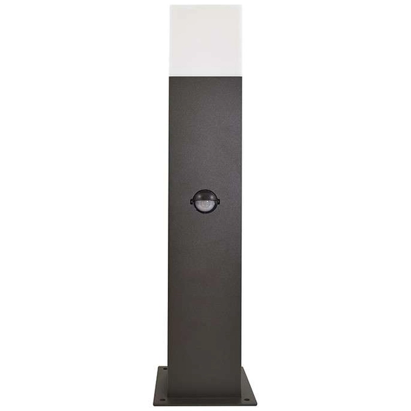 Zewnętrzna LAMPA stojąca NEW YORK 307330 Polux prostokątna OPRAWA słupek z czujnikiem ruchu IP44 grafitowy