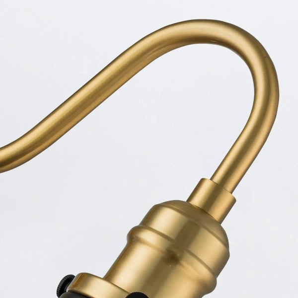 Lampa ścienna metalowa Provence PV1-AB-MB stożek do sypialni czarna mosiądz