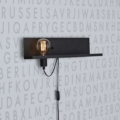 Kinkiet LAMPA ścienna MULTI 106482 Markslojd metalowa OPRAWA półka czarna