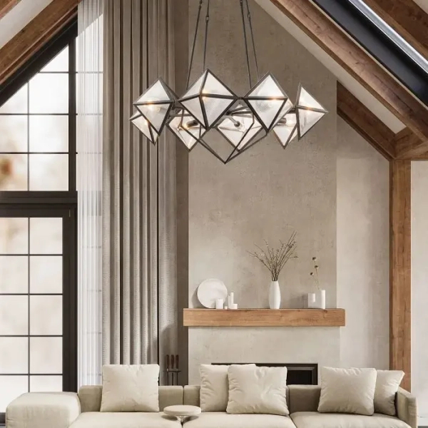 Modernistyczna wisząca lampa Cairo QN-CAIRO8-UBZ-CR szklany czarny