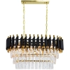 Kryształowy żyrandol na łańcuchu Toledo 6260/6E TR BL czarny złoty