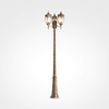 Antyczna lampa stojąca Fleur O414FL-03GB ogrodowa złota