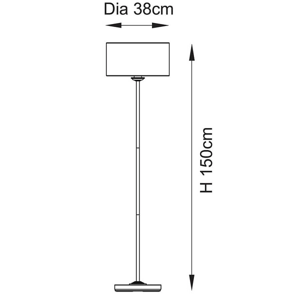 Podłogowa lampa do salonu Highclere 113461 z abażurem mosiądz antyczny