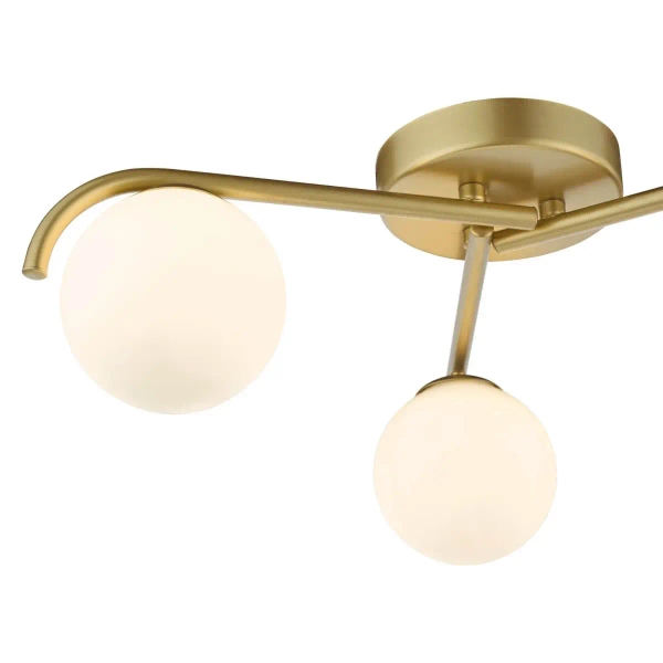 Szklana lampa sufitowa Orlena ORL5335 do przedpokoju kule złote białe