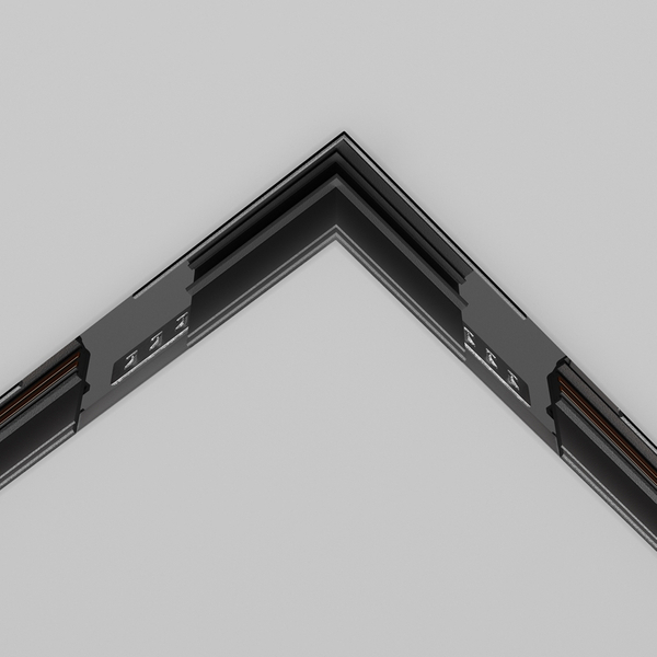 Łącze-L wpuszczane do szynoprzewodu magnetycznego Exility TRACL034-42B-R czarne