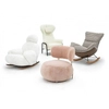 Tapicerowany fotel Low Teddy Pink HE510X-3.PECH.PINK do sypialni różowy 
