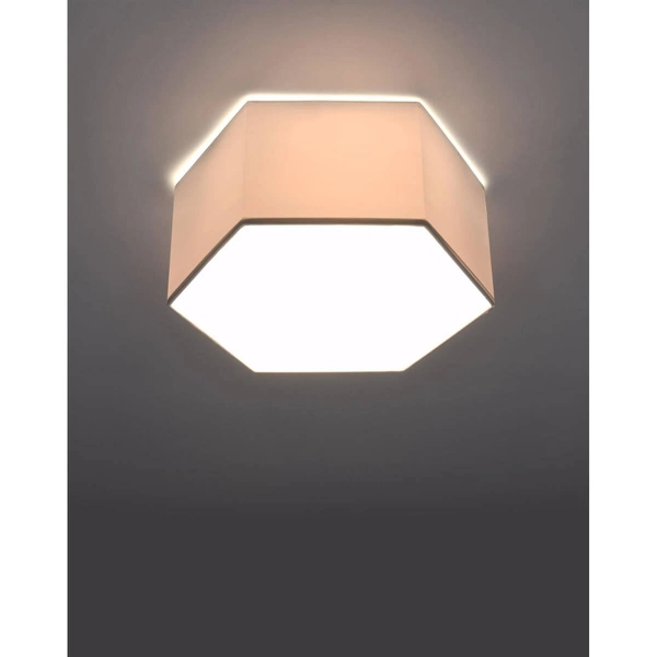 Biała lampa natynkowa SL.1057 nowoczesna do salonu heksagon
