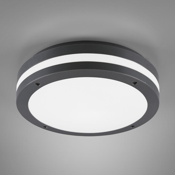 Ledowy plafon nasufitowy Kendal R62151142 RL Light 12W 3000K IP54 antracyt