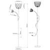 Lampa podłogowa geometryczna Haval R40712032 metal czarna