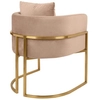 Wypoczynkowy fotel do salonu Chloe Velvet MSE011000303.V13 khaki złoty