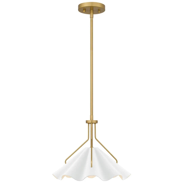 Lampa wisząca nad stół Mejia QZ-MEJIA-1P-S-AB  mosiądz biały