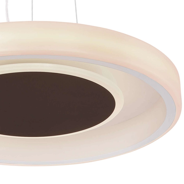 LAMPA wisząca GOFFI 48398-40H Globo metalowa OPRAWA okrągła LED 40W 3000K - 6000K zwis biała