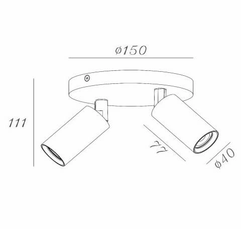 Regulowana lampa sufitowa RITMO 09942/12/30 tuby metalowe czarne