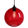 Lampa wisząca EDISON 31-21410 szklana retro zwis kula ball czerwona