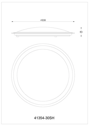 Lampa sufitowa Carry 41354-30SH LED RGB 35W 3000-6500K biała srebrna