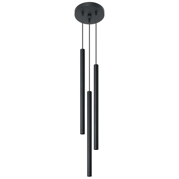 LAMPA wisząca SL.0471 metalowa OPRAWA kaskada ZWIS tuby czarne OUTLET