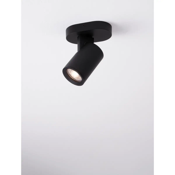 Sufitowa lampa do sypialni LUNBIRA LE45658 z regulacją tuba czarna