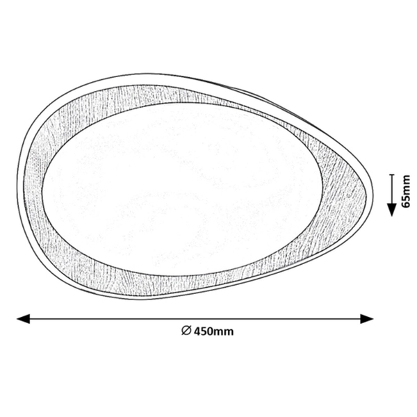 Metalowa lampa sufitowa Tamino LED 24W 4000K hol drewniana biała