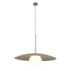 Lampa zwisająca nad stołem Slate 10910 owalny klosz mleczna kula beżowy