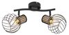 Lampa sufitowa regulowana Luise 54012-2S czarna drewno