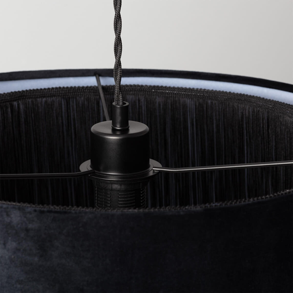 Materiałowa lampa wisząca Fonte ABR-LWAF-E27 Abruzzo aksamit czarny