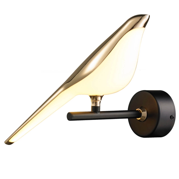 Ścienna lampa dekoracyjna Tit ST-9008-W Step LED 10W 3000K ptak złoty czarny