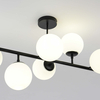Modernistyczna lampa sufitowa DORADO LP-002/8P BK Light Prestige oprawa loftowa metalowa molekuły czarne białe