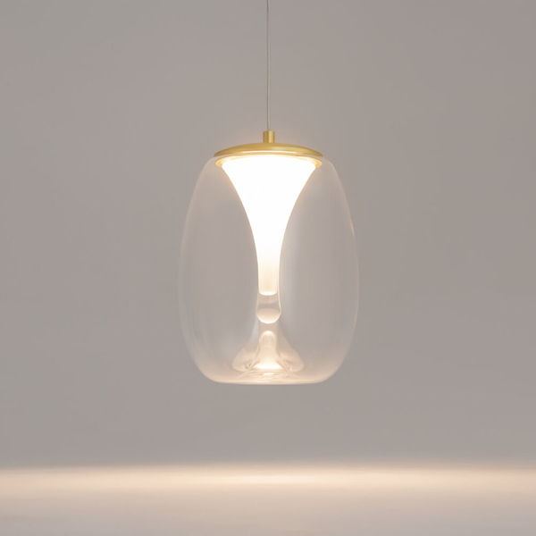 Zawieszana lampa Splash MOD282PL-L8G3K1 LED 7W 3000K złota przezroczysta