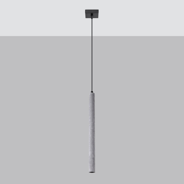 Zwisająca lampa do sypialni Pastelo SL.1271 betonowa szara czarna