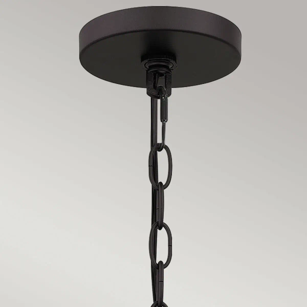 Ekologiczny żyrandol Lindendale QZ-LINDENDALE-P-WT okrągły rattan czarny